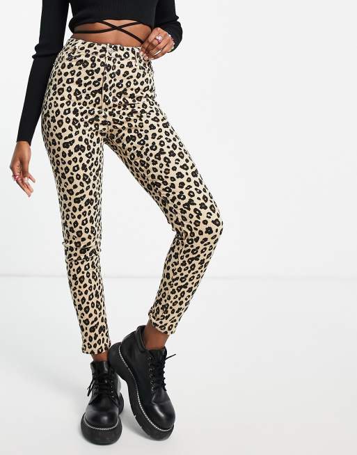 Lucky Brand Jeans Legend Sofia Skinny Leopard Cheetah Animal Print Womens  25