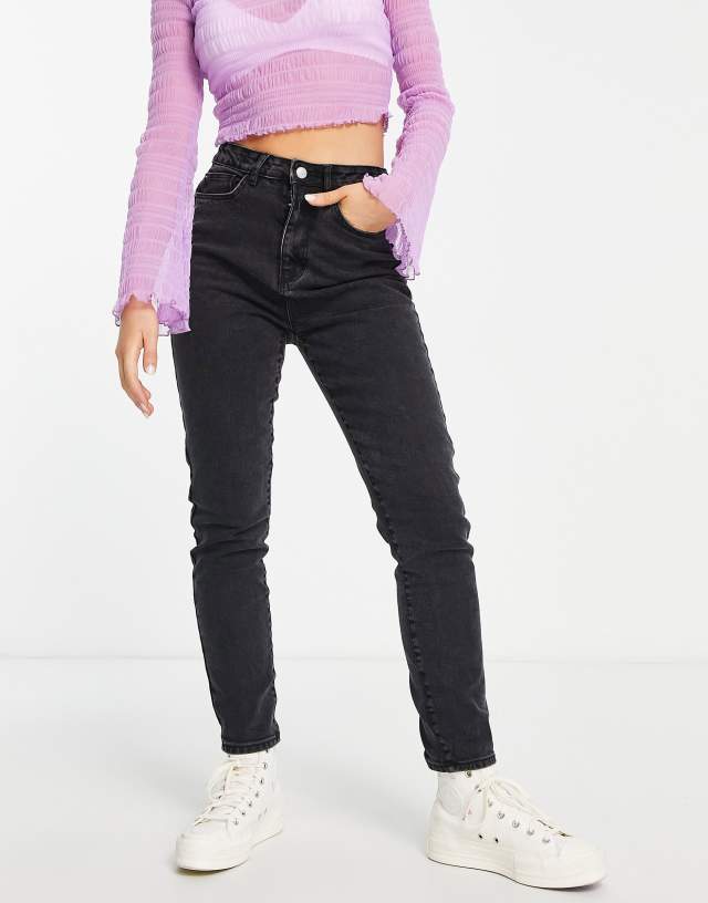 Urban Bliss skinny jeans in washed black