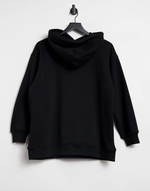 Urban Bliss – Svart huvtröja i oversize med boyfriend-passform, 2 av 4