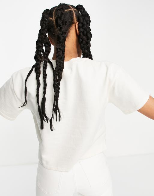Urban Bliss – T-Shirt aus Sweatshirt-Stoff in Gelb, 2 von 4