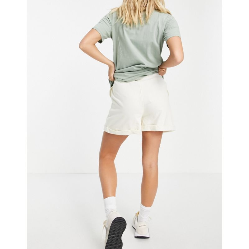 Urban Bliss – Umstandsmode – Shorts mit Umschlag in Gelb