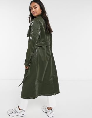 khaki mac coat