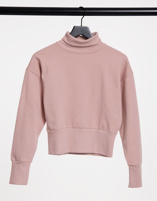 Urban Bliss co-ord high neck sweater in dusky pink