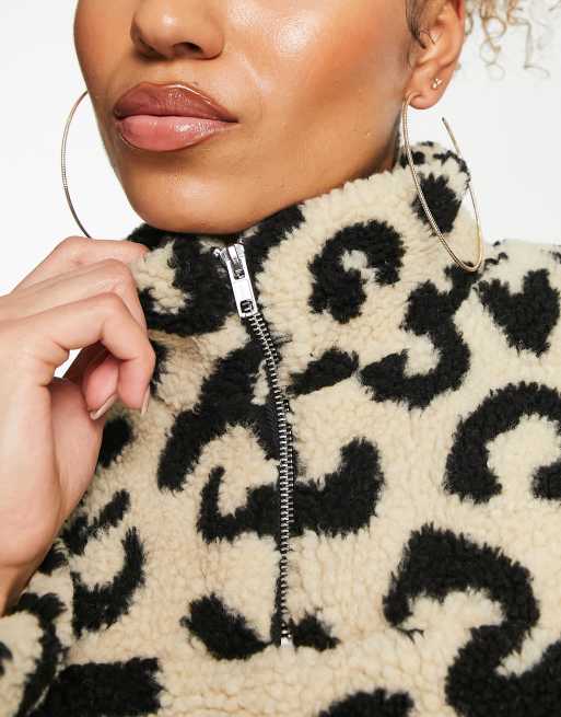 Leopard print 2025 sherpa pullover