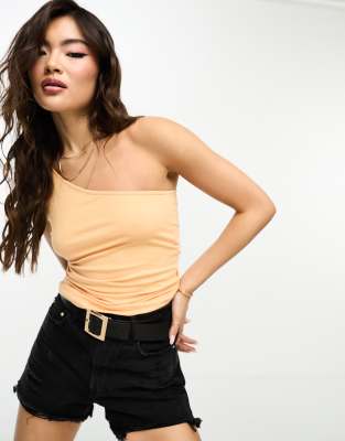 Urban Classics asymmetric top in orange