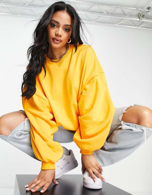 Urban Classics – Bluza oversize z balonowymi rękawami w kolorze mango