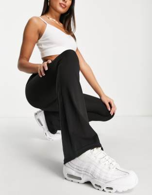 Urban Classics Urban Classics high waist flared leggings in black