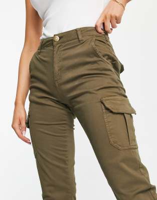 high waisted olive cargo pants