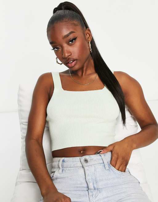 Urban Classics knitted tank top in mint