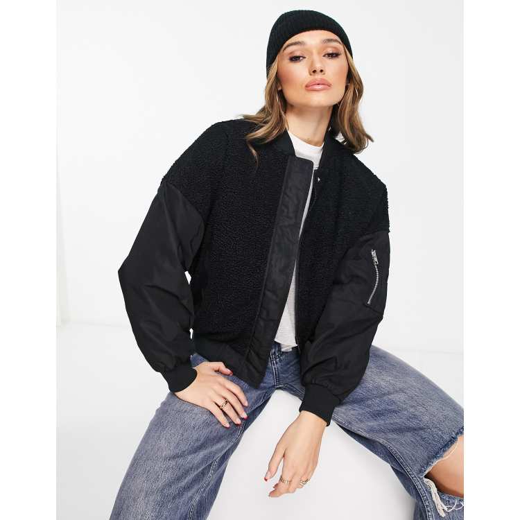 Champion uo exclusive baseball sherpa jacket best sale