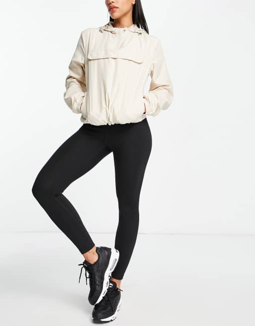 Urban Classics pull over half zip jacket in beige, 4 of 4
