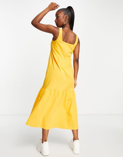 Urban Classics - Robe babydoll mi-longue sans manches - Mangue, 2 de 4