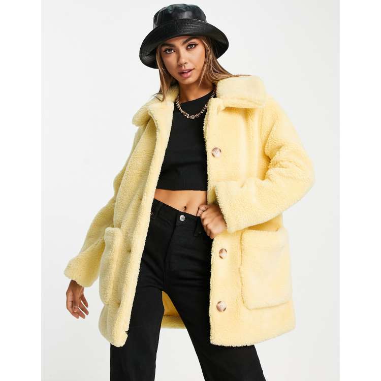 Teddy 2025 coat yellow