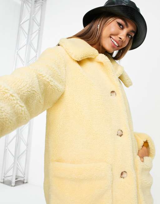 Pale yellow sale coat