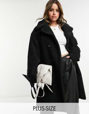 asos curve teddy coat