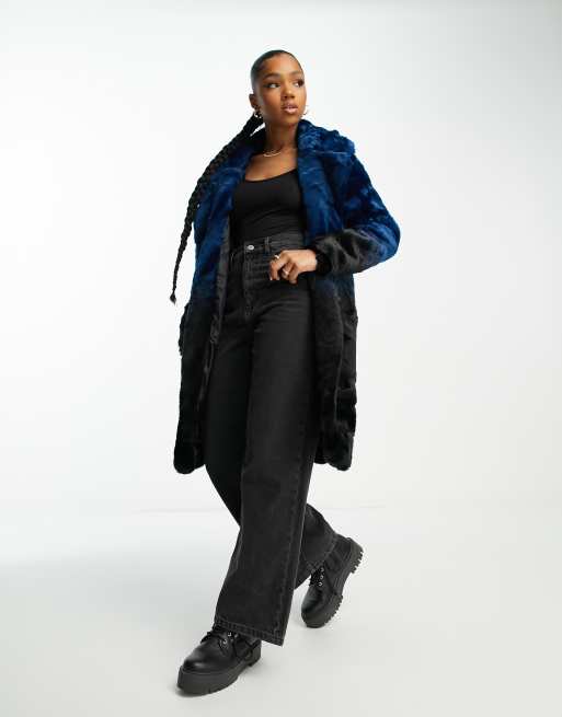 Urbancode longline coat 2025 in ombre faux fur