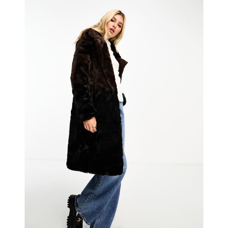 Faux fur ombre outlet jacket