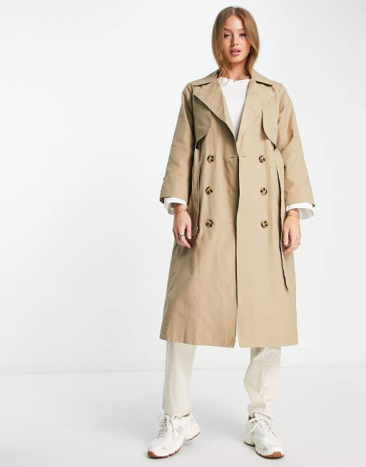 Urban Code longline oversized trench coat in camel