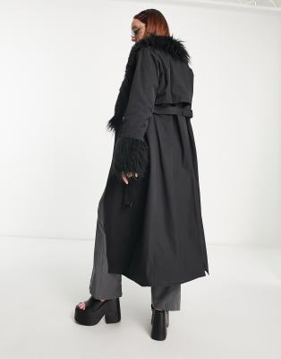 ジャケット・アウター eaphi no collar shaggy long coat Eaphi no collar shaggy long coat