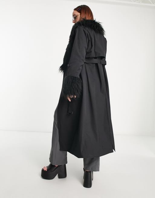 値下げ　shaggy wool soutien collar long coat 2025 AW] EFFECTEN / Shaggy wool double breasted long coat