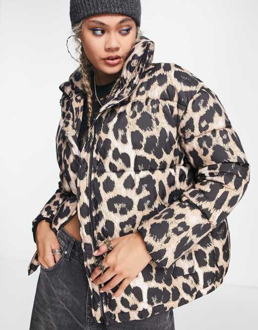 Cheetah print sales bubble jacket