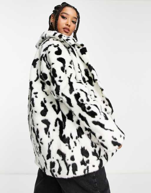 Faux fur 2025 dalmatian jacket