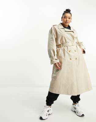 Urban Code Plus - Longline-Oversize-Trenchcoat in Beige-Neutral