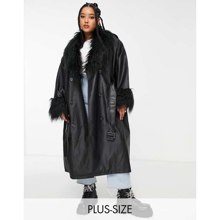 新品未使用 eaphi no collar shaggy long coat - ロングコート