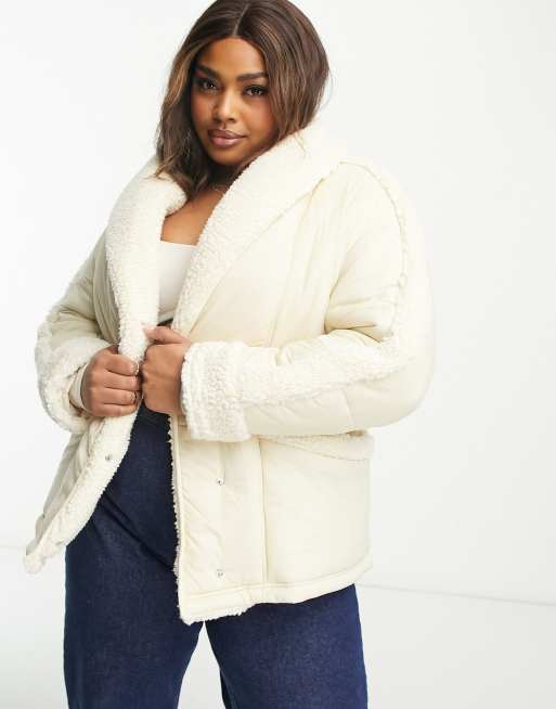 Womens padded 2024 fur coat