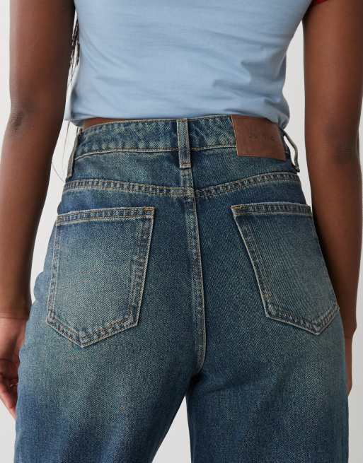 Urban Revivo - Blå jeans med barrel-ben, 4 af 5