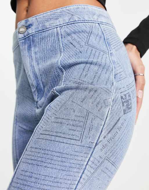 Light wash denim outlet leggings