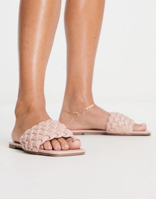 Urban Revivo braided flat sandals in beige