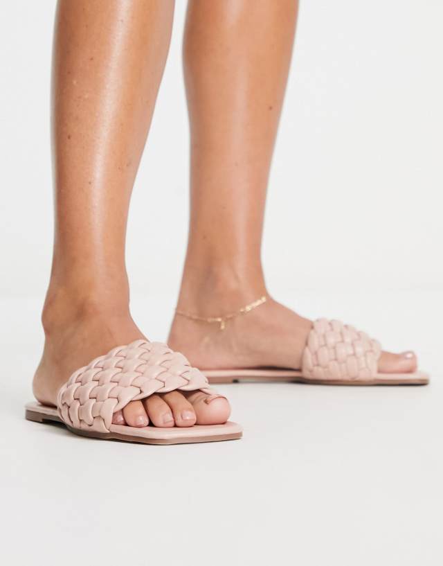 Urban Revivo braided flat sandals in beige