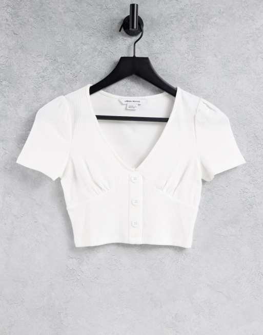 Urban Revivo button-down top in white