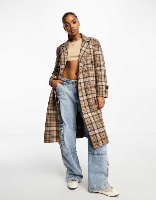 Long on sale check coat