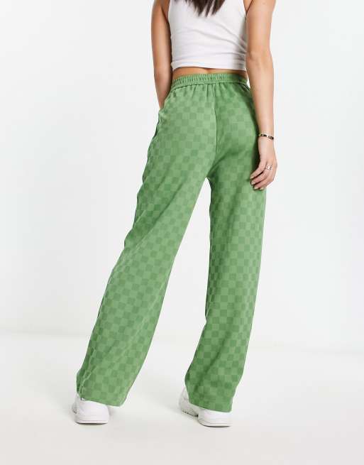 Urban Revivo checkerboard pants in green