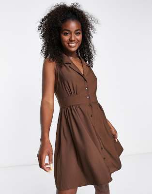 brown cinched waist dress Floarea Brown Cinched Waist Maxi Dress