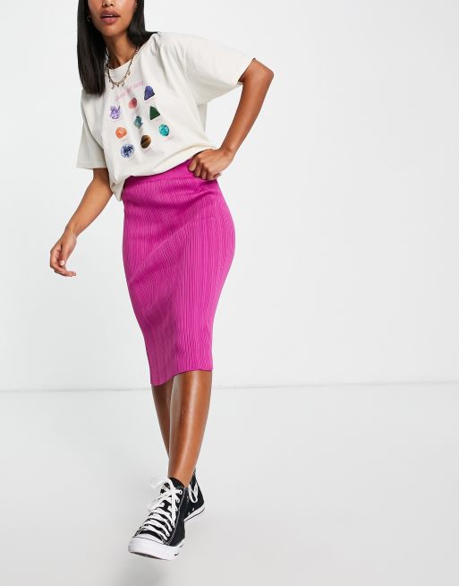 Pink pencil clearance skirt asos