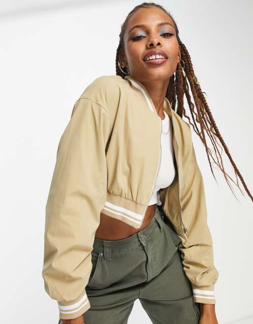 Womens 2025 khaki bomber