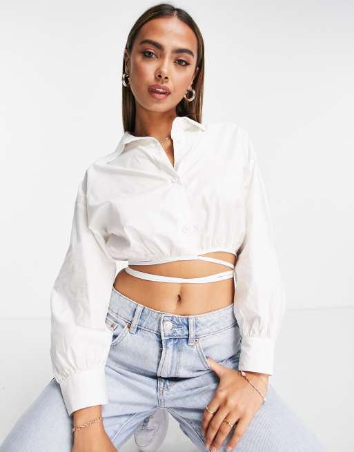 Crop top outlet dress shirt