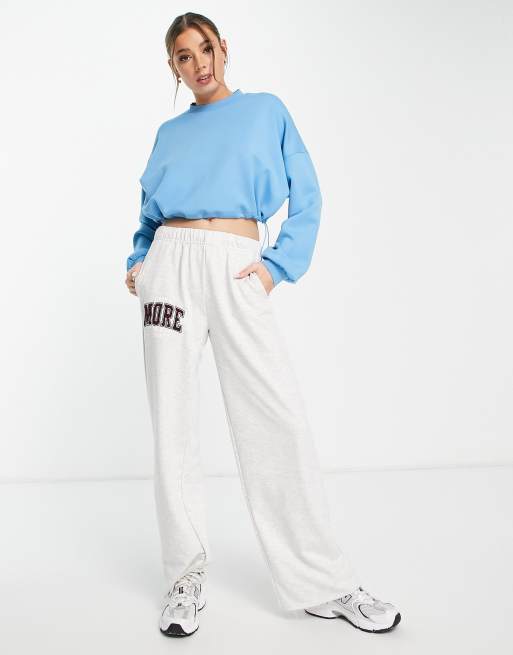 Urban Revivo - Cropped sweatshirt i lyseblå, 4 af 4