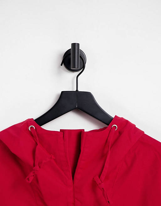 Women Urban Revivo denim hoodie in red 