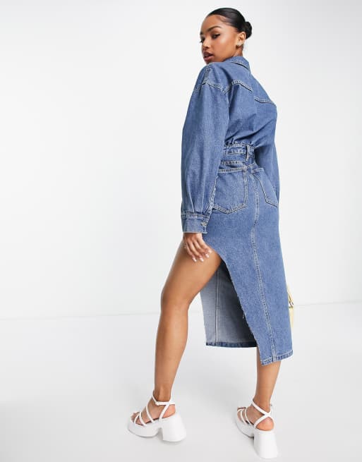 Robe en jean online midi