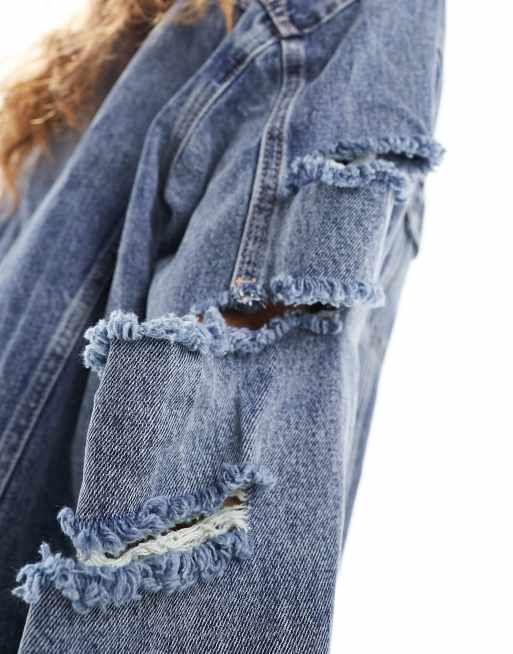 Distressed boyfriend clearance denim jacket