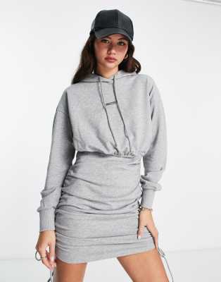 knee length dresses for ladies Marcella | Tompkins Long Sleeve Sweatshirt Dress in Espresso | Women's Size Large | Midweight French Terry main image 0
