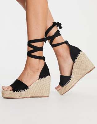 black platform wedges closed toe