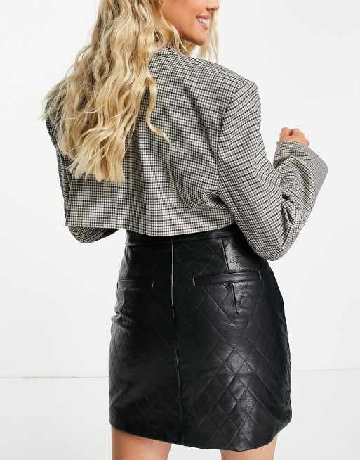 Leather pencil skirt outlet quilt