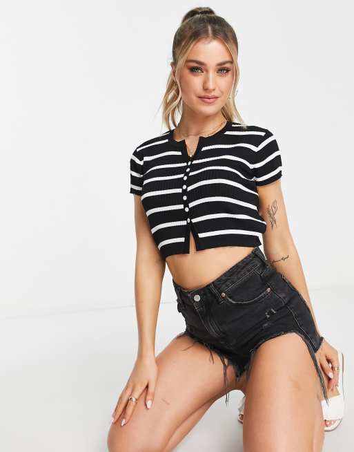 Urban Revivo - Gebreid gestreept vest