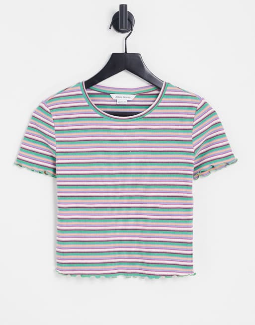 Urban Revivo - Gestreept, getailleerd T-shirt in multi