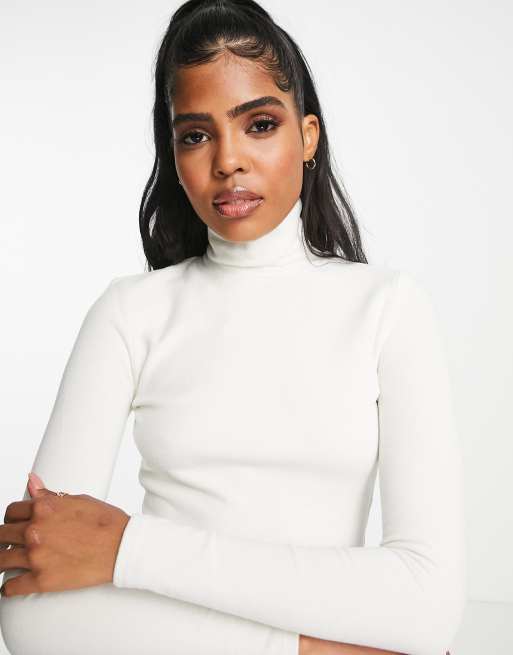 Pamela Turtle Neck Long Sleeve Top - Off White